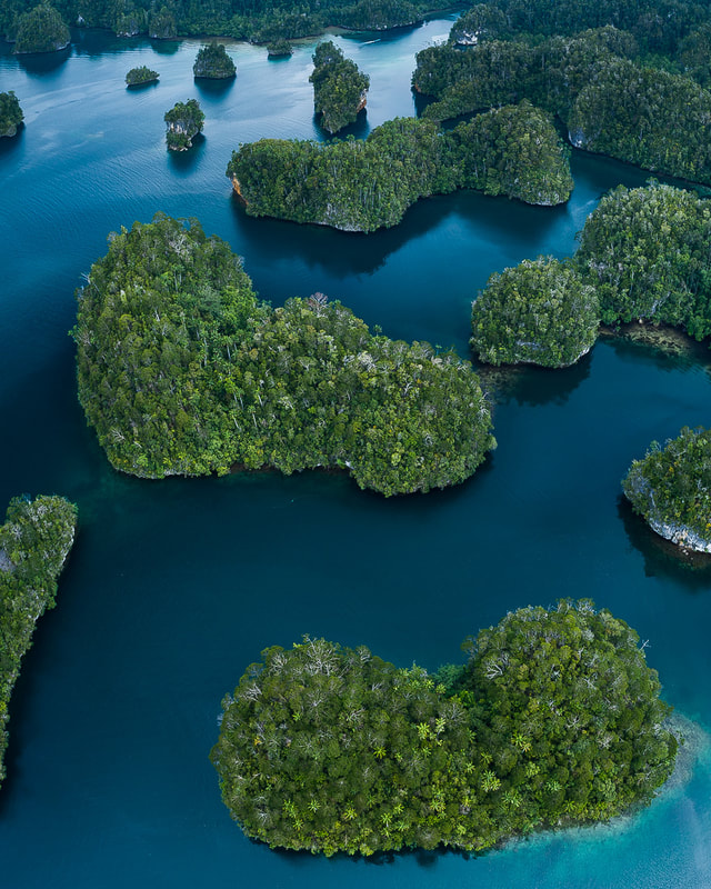The incredible labyrinth of limestone islands within Waigeo's Kabui Bay